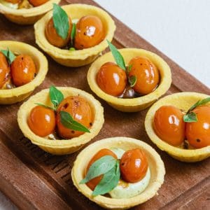 10377Cherry Tomato with Pesto Feta Tartlet