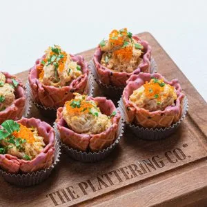 10448Crab Meat Sriracha Pâté Waffle Tartlet