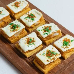 11129Grilled Nonya Otak-Otak Brioche with Tobiko