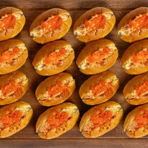 10462Creamy Egg Truffle Salad with Tobiko Mini Brioche