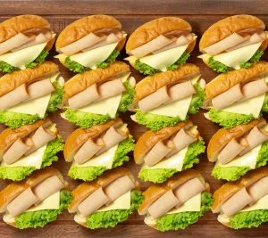 11665Turkey Ham & Cheese Mini Brioche