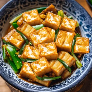 Jade Abundance Sautéed Tau Kwa with Leek