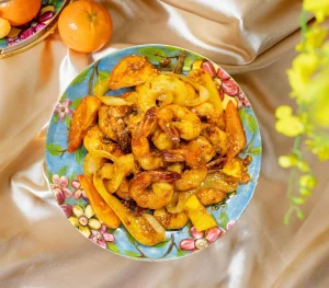 Peranakan-Style Sambal Assam Prawns