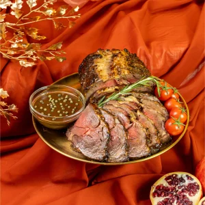 Oven Roasted Hoisin Ribeye with Green Peppercorn Jus Platter (Approx. 2kg)