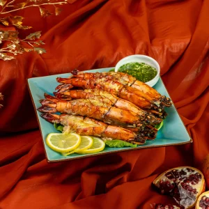 Golden King Tiger Prawns with Truffle Black Garlic Cream