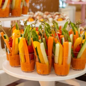 Roasted Red Pepper Hummus with Garden Vegetables