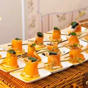 Smoked Salmon Blini with Dill Cream