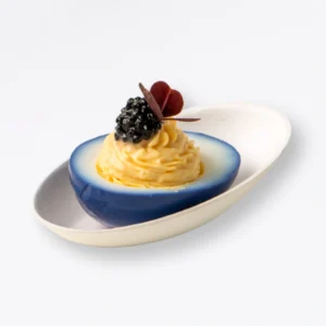 Blue Pea Egg With Caviar